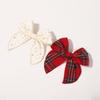 2pcs Christmas Bows Hair Clips for Baby Girls 5.7 Inch Cheer Bowknot Hairpin Classic Plaid Handmade Kids Hair Accessories