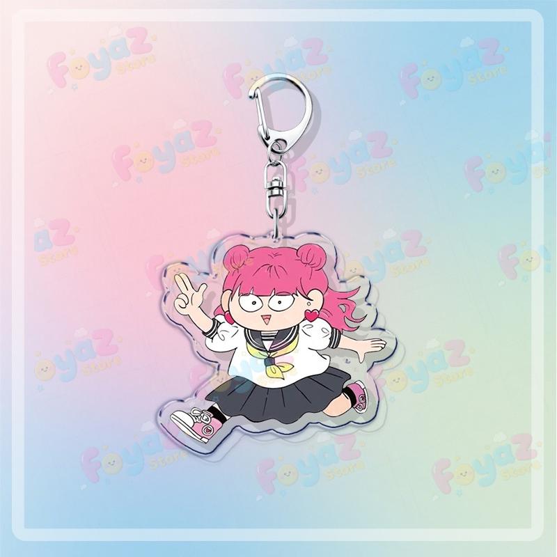 Anime Jij en Ik Zijn Poolen Tegenovergestelde Sleutelhanger Accessoires Tas Suzuki Miyu Cartoon Sleutelhangers Sieraden Fans Vrienden Cadeaus white