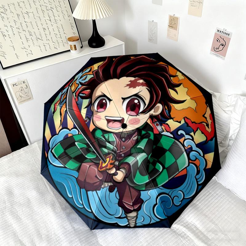 Japanese-style Cartoon Demon Slayer Kamado Tanjiro & Kamado Nezuko Umbrella Including Home Travel and Outdoor Activities Multi Functional Umbrella 2