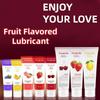 Wasserbasierter fruchtaromatisierter weiblicher Gleitstoff, nicht reizend, 30/60/100 ml für den Intimbereich