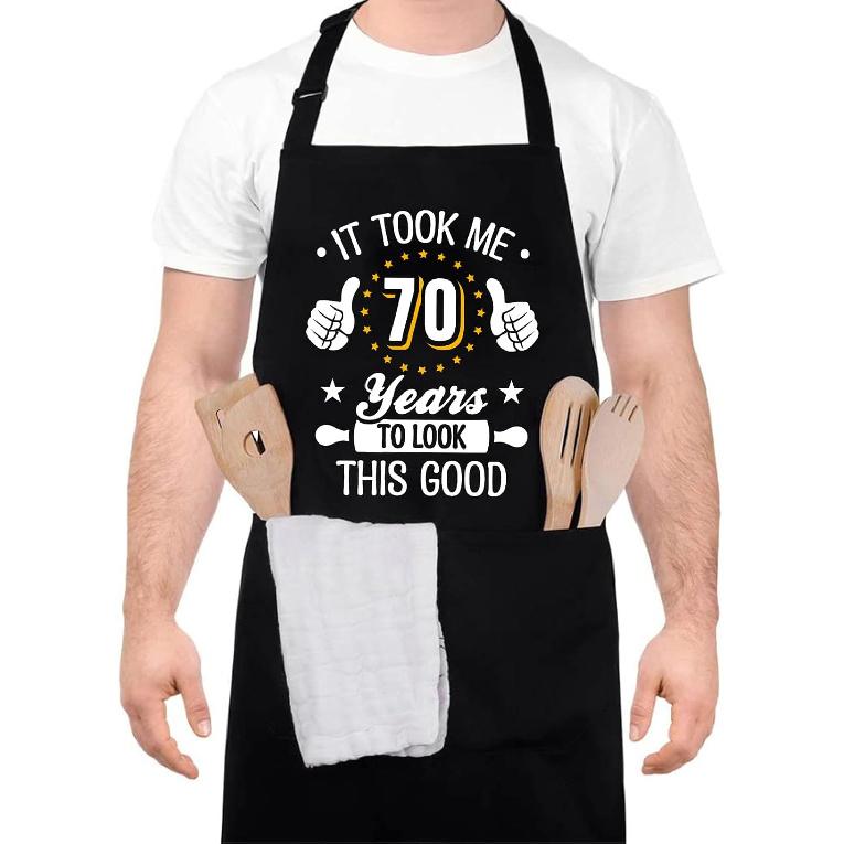 40th/60th Birthday Gifts for Women Men, It took me 40/60 years to look this good, Funny Apron gift It Took Me 70 Years to Lo