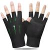 Men's Summer Cycling Fingerless Gloves: Sun Protection, Anti-Slip, Ice Silk for Riding, Driving, and Fishing.