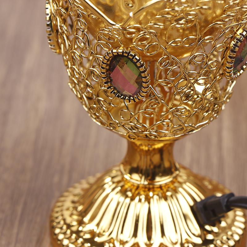 Metal İç Mekan Brülörü Orta Doğu Kilisesi Elektrikli Buhurdanlık Metal Brülör Vintage Sandal Ağacı Brülörü (AB Fişi)