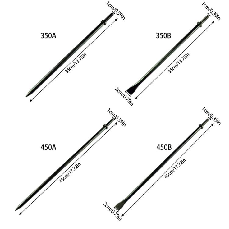 14/18Inch Alloy Steel Demolition Tool Air Hammer Chisel For Accuracy Chipping In Concrete And Masonry Materials
