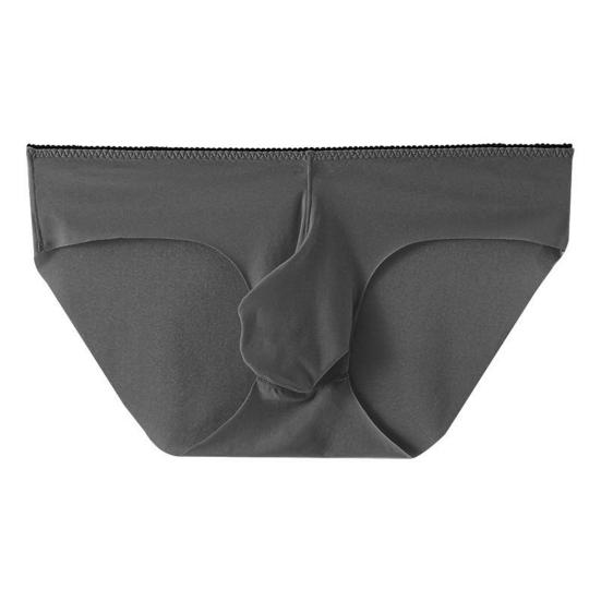 Men Briefs Thin Bouncy Breathable Soft Quick-drying Protective Ice Silk U Convex Male Underpants Men Intimate Clothes