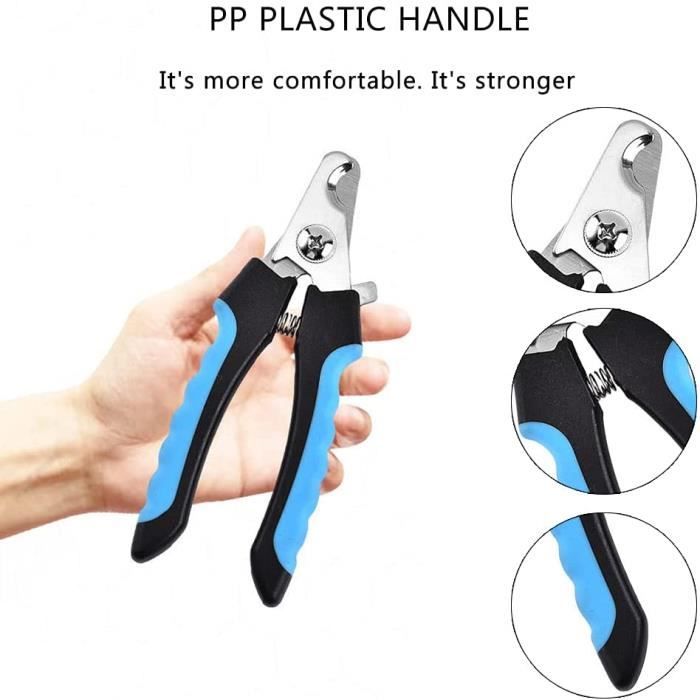 2 In 1 Cat Nail Clippers, Dog Nail Clippers and Stainless Steel Nail File for Animals Grooming Nail Clippers - A15 Grip Device