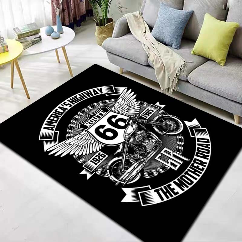 HD Vintage American History Route 66 Mother's Road Carpet Living Room Bedroom Home Decor Kitchen Bathroom Non Slip Carpet Gift