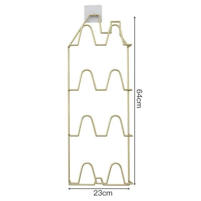 Badkamer Slippers Rek Zelfklevende Ponsvrije Muur-Handdoek Gemonteerde Houder Ruimtebesparende Wc Muur Deur Thuis Schoen opslag Plank