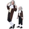 Franklin Scientist Costume Set Kids Adults Parent-Child Matching Outfit Halloween Party Stage Performance