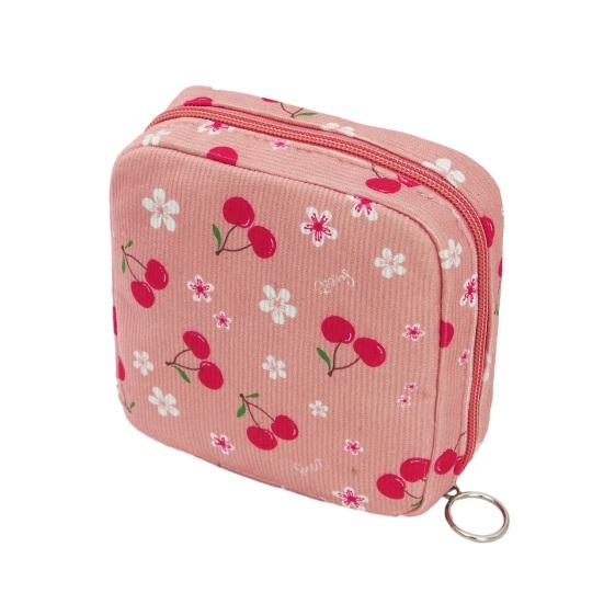 

Cute Makeup Pouch for Women Small Zipper Cosmetic Bag with Cherry Print Aesthetic Travel Toiletry Bag for Purse