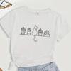 Cartoon Cat Summer Spring Wounisex's Clothing Wounisex's Tops Y2k Clothing Printed T-Shirt Short Sleeve Round Neck Casual Tops