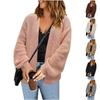 Casual Long Sleeved Knitted Cardigan Jacket Fashionable Loose Sweater for Women