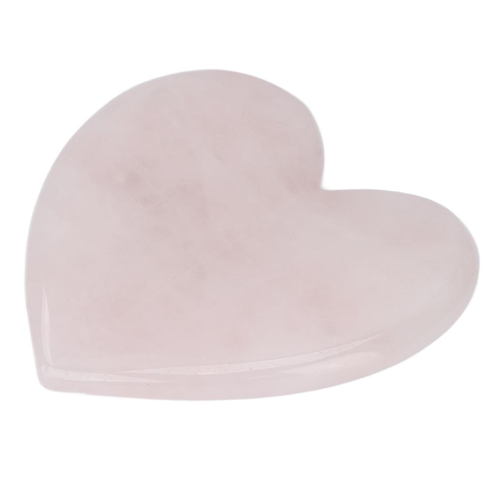 Rosenquarz Jade Stein Guasha Herzform Schaben Gesichtslifting Steinwerkzeug für SPA Akupunkturtherapie Massage
