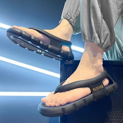 34-45 Large Summer Solid Color Outdoor Sandals Beach Shoes Herringbone Slippers Men's and Women's Perforated Shoes