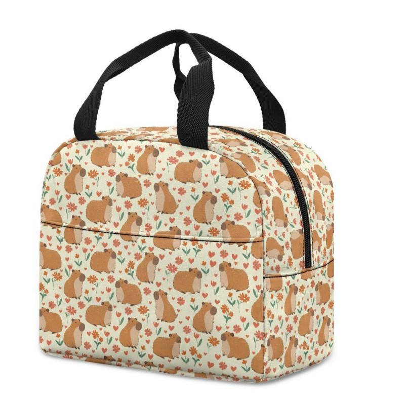Large Capacity Insulated Lunch Bag Kids Students Outdoor Picnic School Commute Modern Minimalist Design