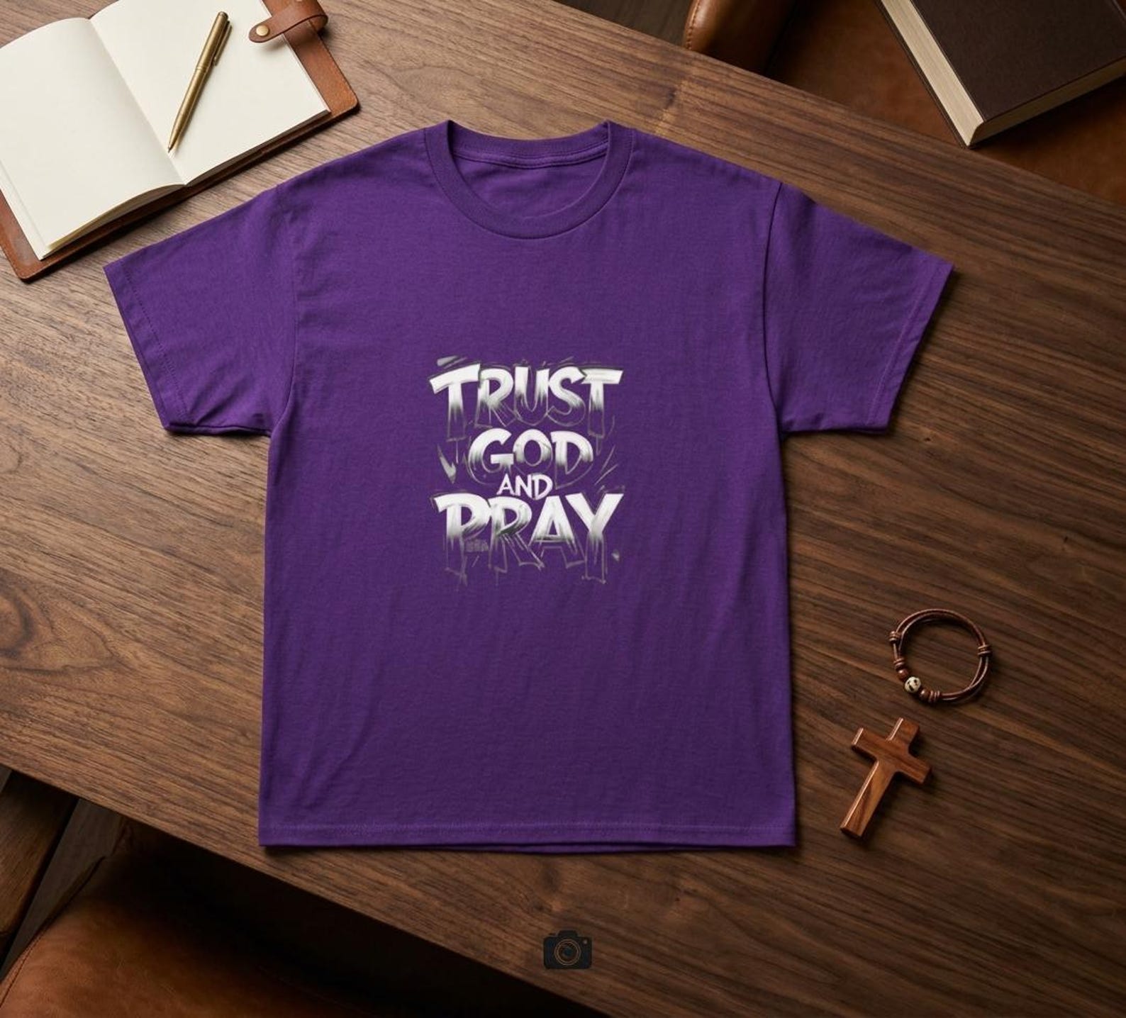 Trust God and Pray T-Shirt | Faith Typography Tee, Christian Streetwear 2XL