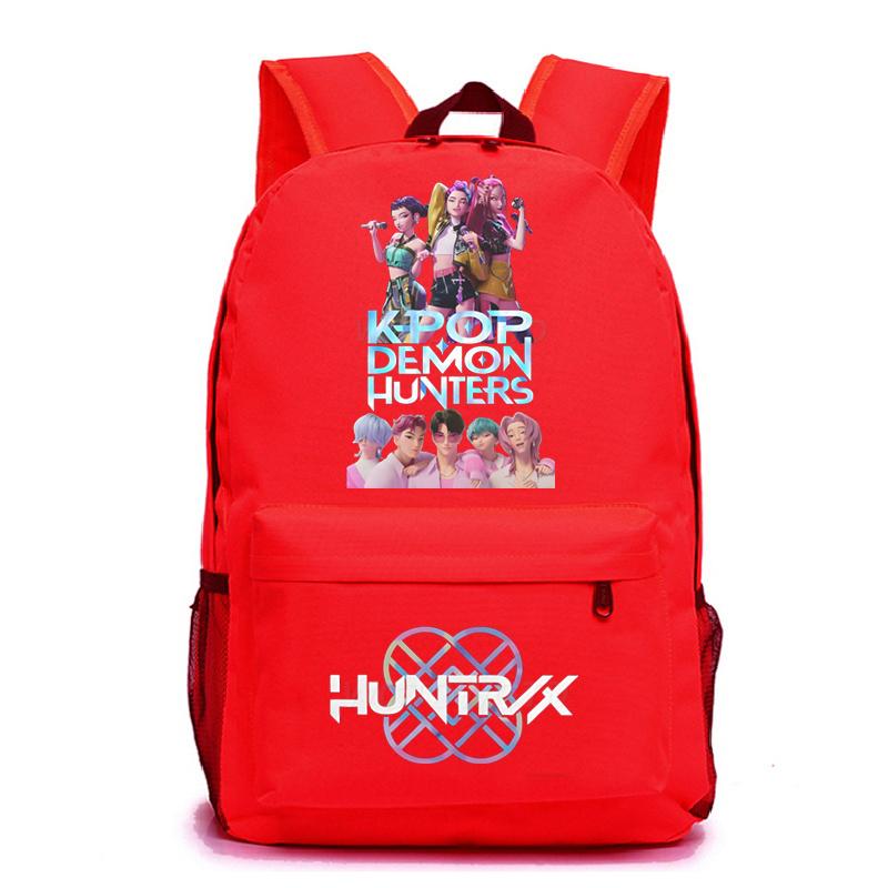 KPop Demon Hunters Backpacks Huntrix Girls Kids Mochila Boys Children Saja Boys Canvas Knapsack Students Cartoon Movie School Bags