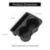LUCKEASY for BYD M6 2024 2025 Center Console Cup Holder Shock-Absorbing Storage Tray Tidying Car Accessories Black TPE