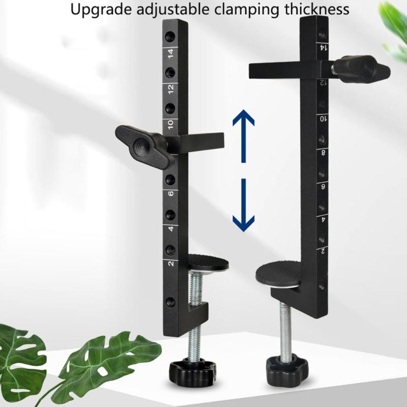 Lengthened Widen C Clamp Cabinet Tool Mounting Clip Table Clamp Drawer Front Installation Clamp Woodworking Tool