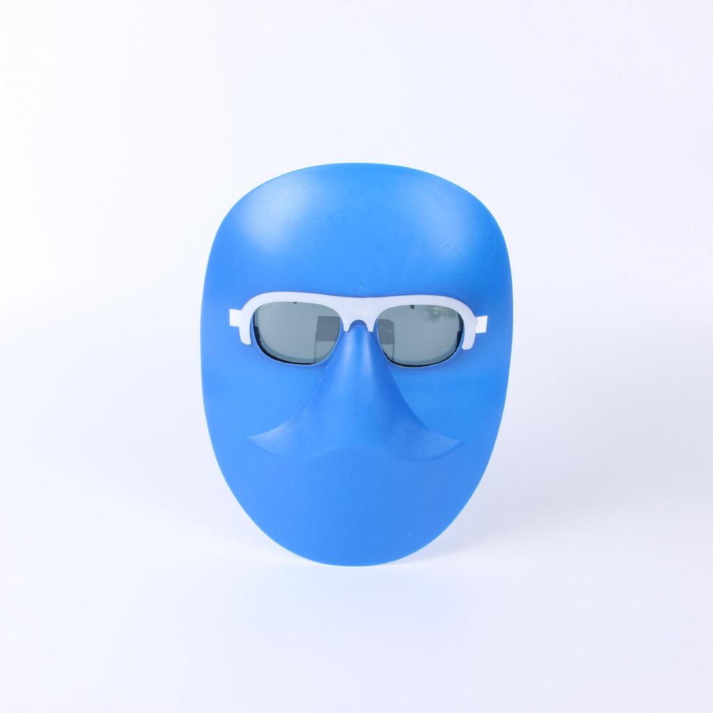 Head-Mounted Ghost Face Cowhide Mask for Welding with Eye Protection