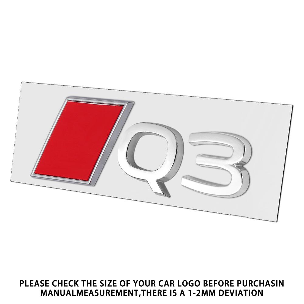 Aluminum ABS Car Styling Rear Trunk Badge Emblem Sticker Auto Accessories For Audi Q3 Q4 Q5 Q6 Q7 Q8 Sline TT RS S Quattro S3 S5