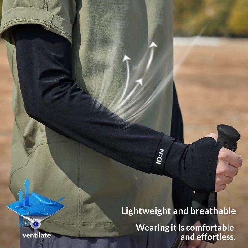 Loose Sun Protection Ice Sleeves For Men Women Ice Silk Arm Sleeves Outdoors Sports Riding Workouts Lightweight Arm Sleeves