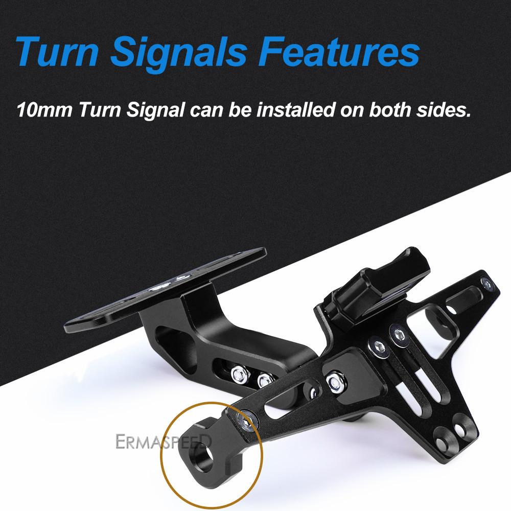 Uchwyt na tablicę rejestracyjną motocykla Fender Eliminator Kit Uniwersalny uchwyt na tablicę rejestracyjną motocykla Tail Tidy