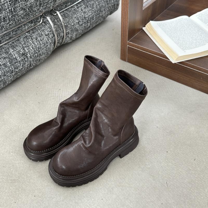 

Уличный стиль зимние женские ботильоны модные молнии сзади современные короткие ботинки винтажные квадратные низкие каблуки женская обувь 35