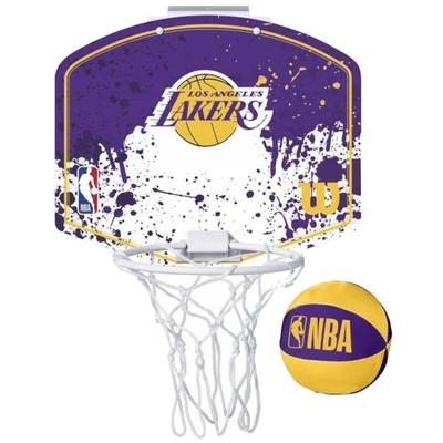 Wilson Mini aro de baloncesto unisex de color morado del equipo NBA Los Angeles Lakers