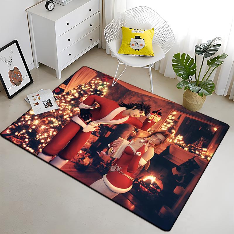 Final Fantasy Carpet Art Printed Living Room Bedroom Children's Rugs Soft Kitchen Area Rug Non-slip Flannel Carpet Floor Mat