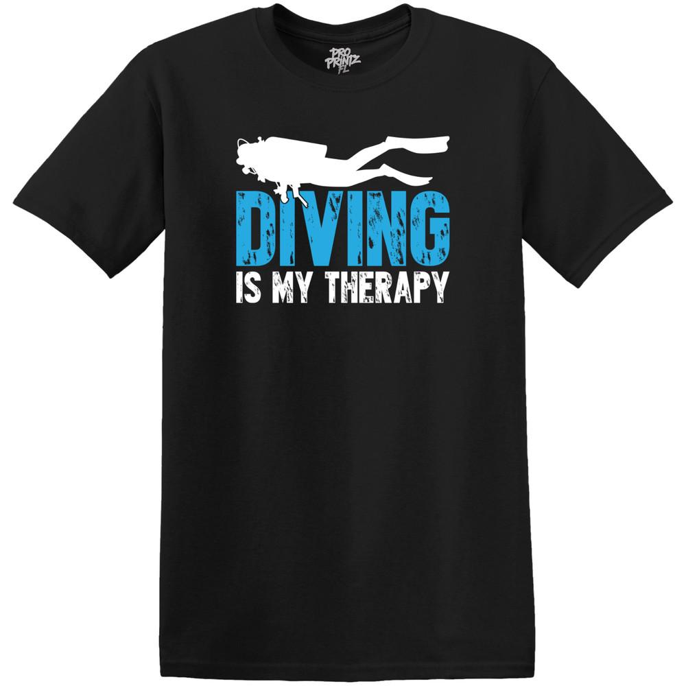 Diving T-Shirt Diving Is My Therapy 4XL