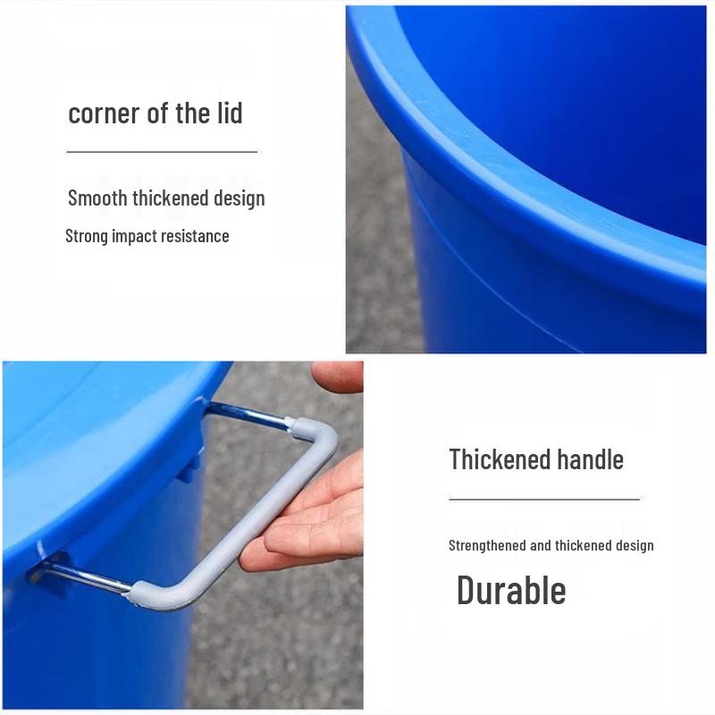 SIFAR Thickened Plastic Water Storage Bucket with Lid