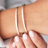 St. Delan Smooth Titanium Steel Couple's Open Bangle - European & American Fashion Jewelry