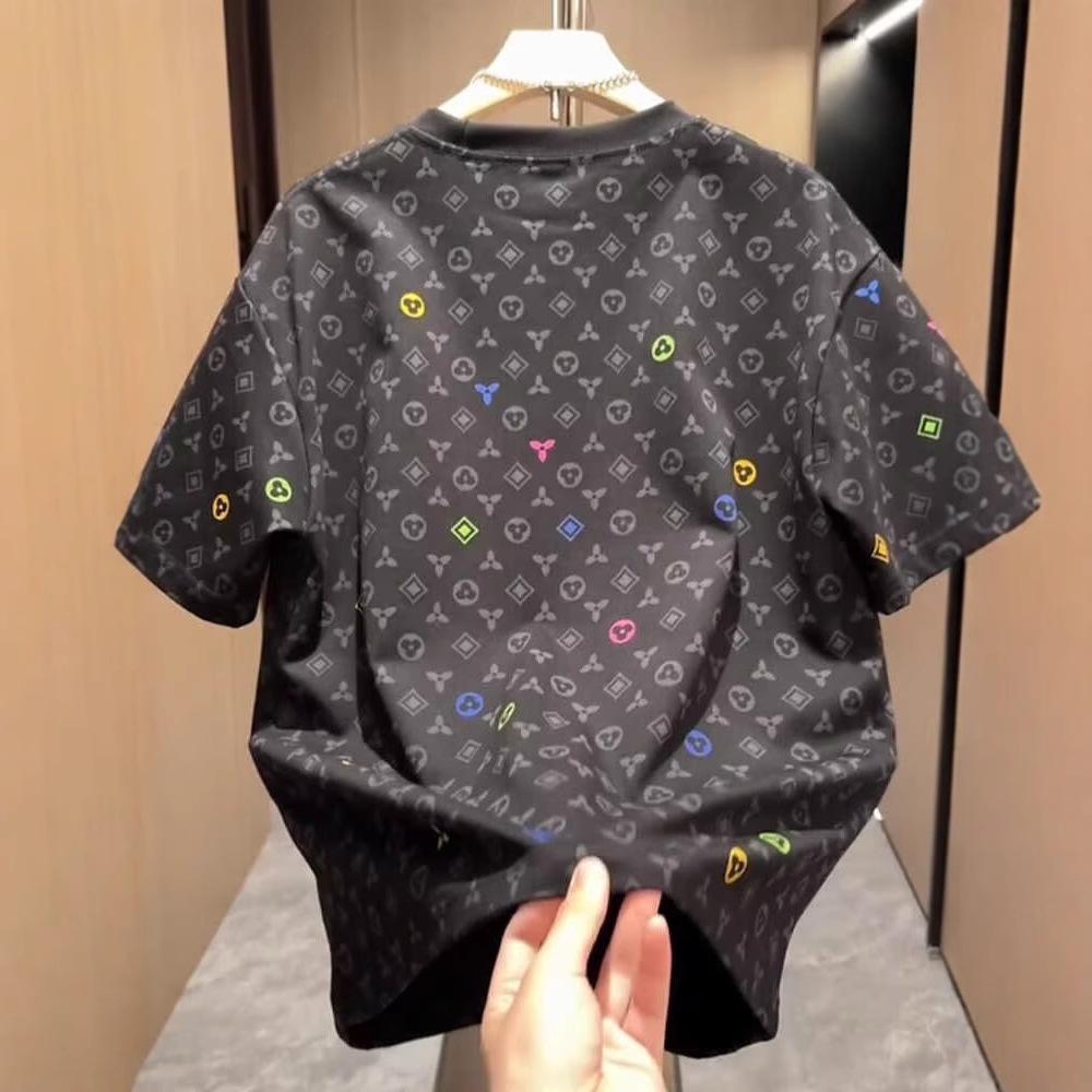 2025 Summer Trendy Men's Casual Loose Round Neck Full Print Short Sleeve T-Shirt