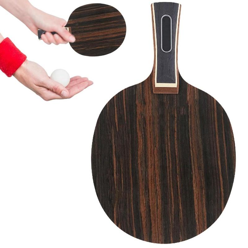 1Pc Ebony Rosewood Cassia Senna 5-Ply Table Tennis Blade Ping Pong Racket Fl Cs Handle