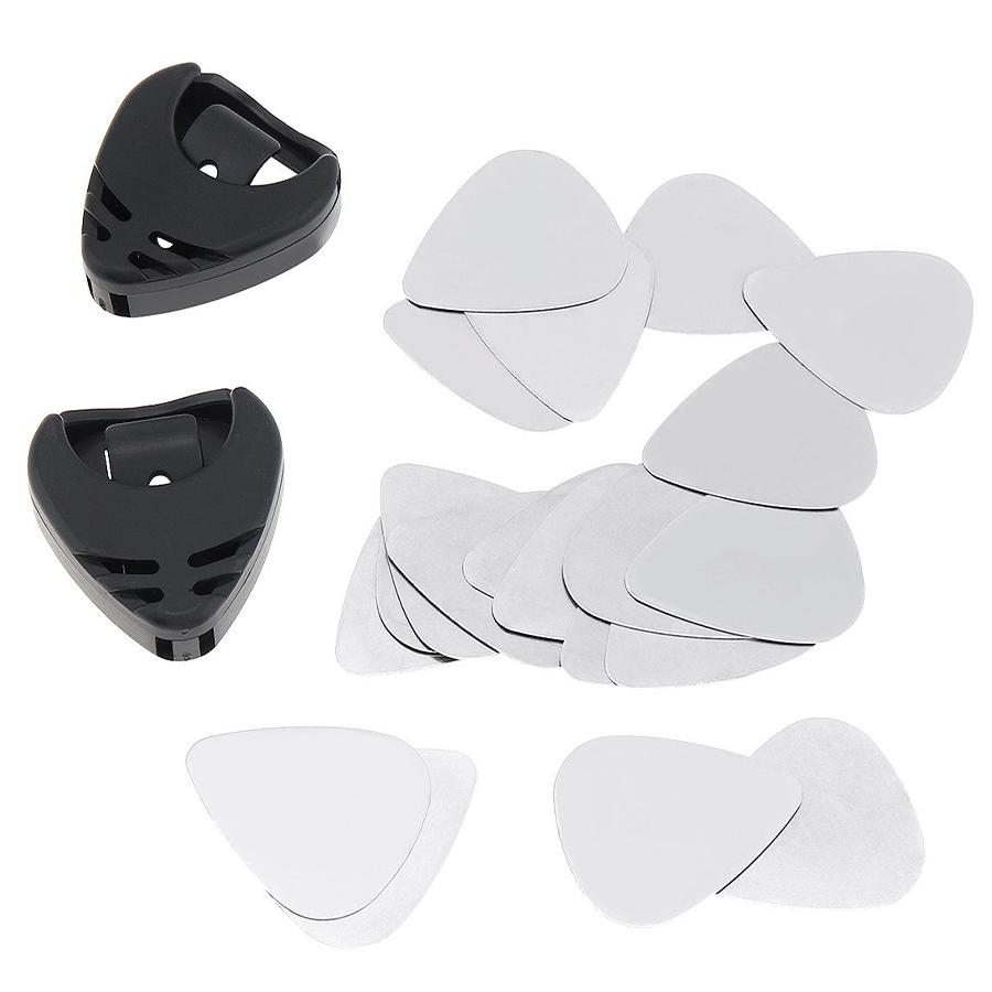 6/12/18pcs Stainless Steel Guitar Pick String Instrument 0.3mm Thickness Musical Universal Accessories for Bass Ukulele XJM
