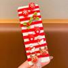 10Pcs Girls Hair Pins Snowman Snowflake Santa Claus Christmas Themed Hair Rings Ponytails Buns