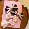 2Pcs Girl Hair Pins Bowknot Decor Double-Layered Ribbon Design Side Bangs Hair Clips Hair Accessories Daily Wear