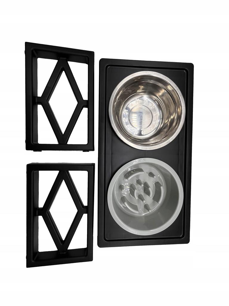 Állványos, Lassú Evésű Kutyatál, Dupla, Állítható