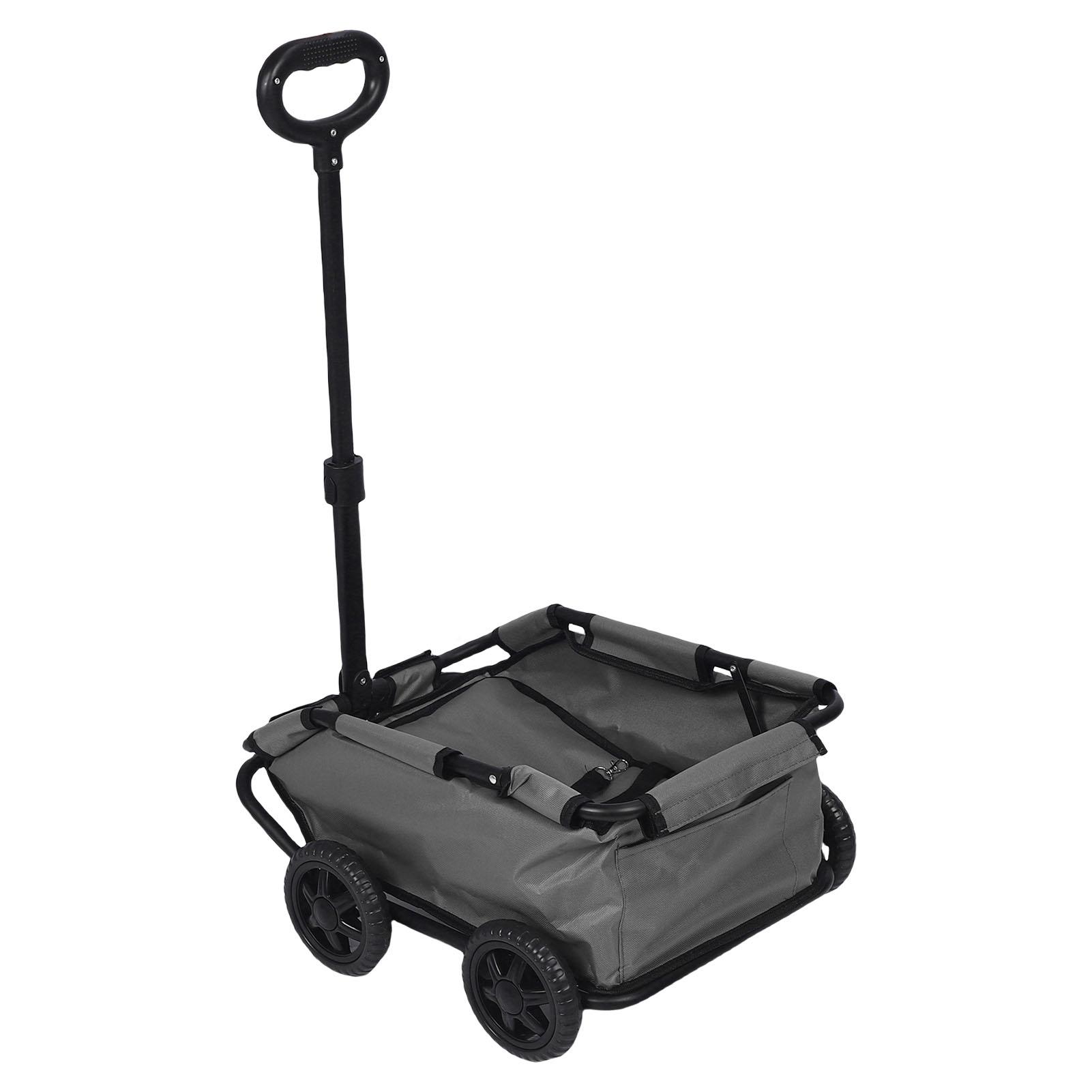 

Коляска для домашних животных многофункциональная складная 4-колесная выдвижная тележка для домашних животных портативная для кемпинга на открытом воздухе путешествия