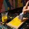 18pcs All-in-one Paint Brush Set Nitrile Gloves Mixing Sticks Painting Supplies Polish Sponge Block Mixing Cups