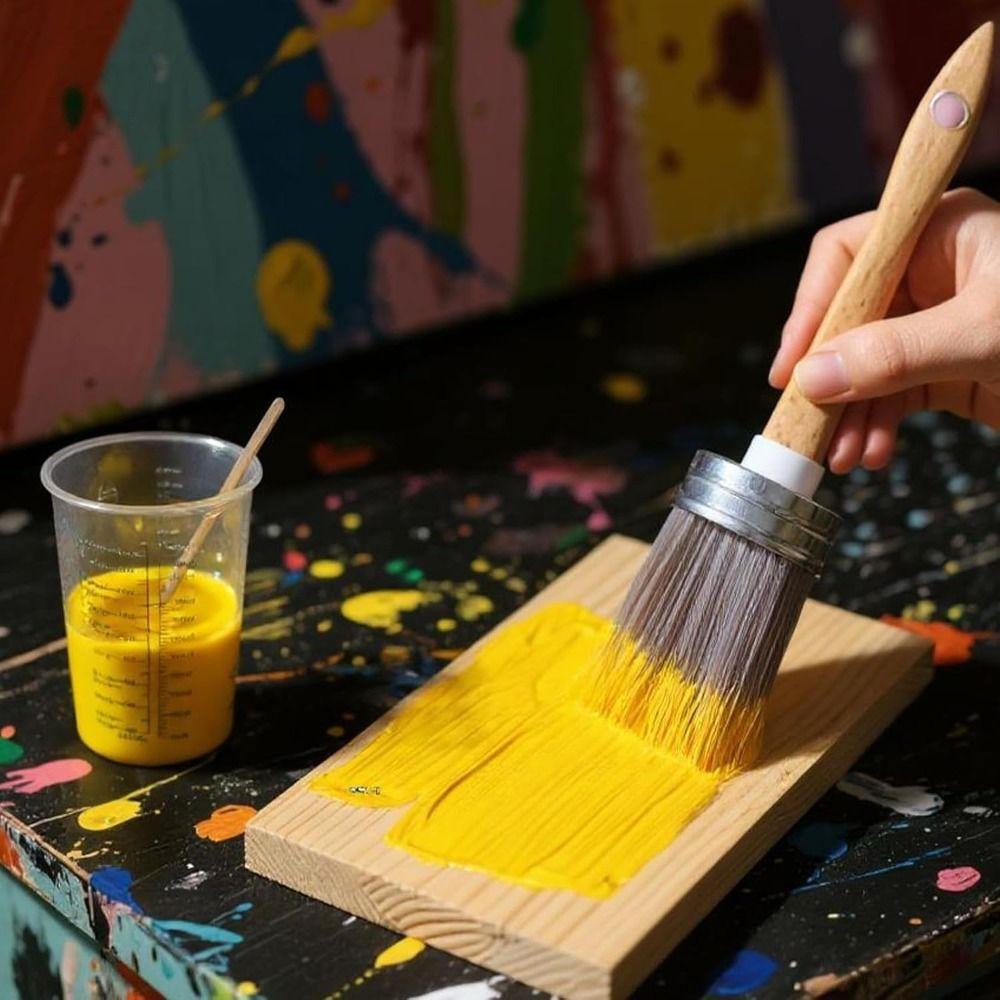 18pcs All-in-one Paint Brush Set Nitrile Gloves Mixing Sticks Painting Supplies Polish Sponge Block Mixing Cups