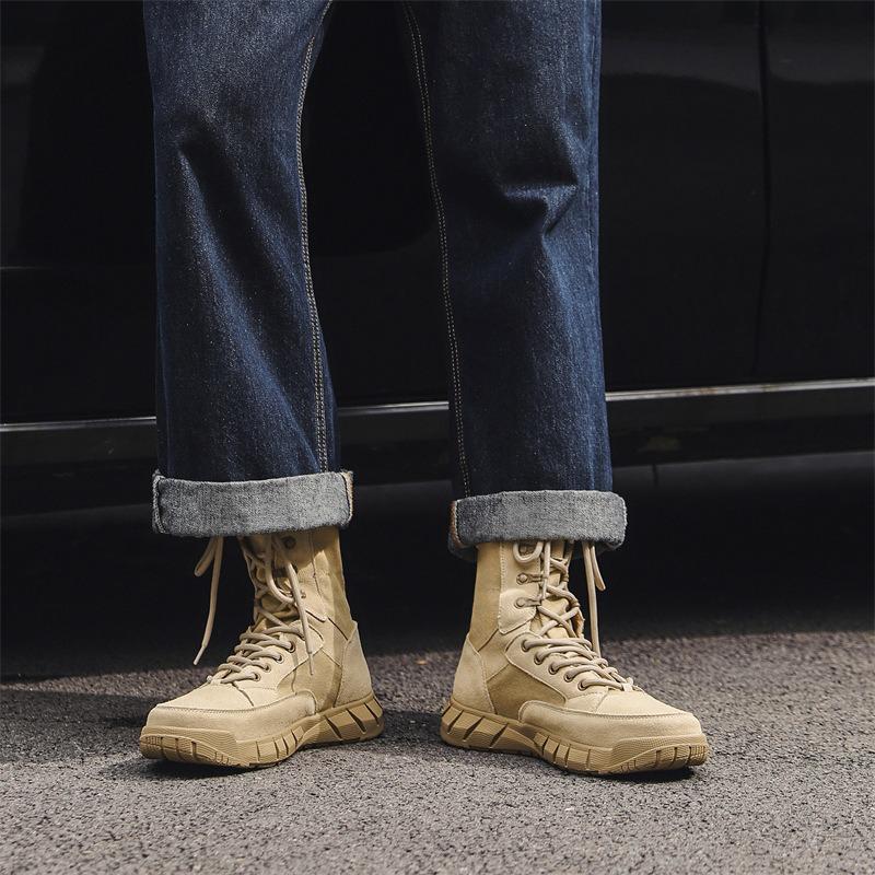 3570 Outdoor Mountaineering Boots Men's High Top Retro British Desert Tactical Boots Ami Kaji Tooling Martin Boots