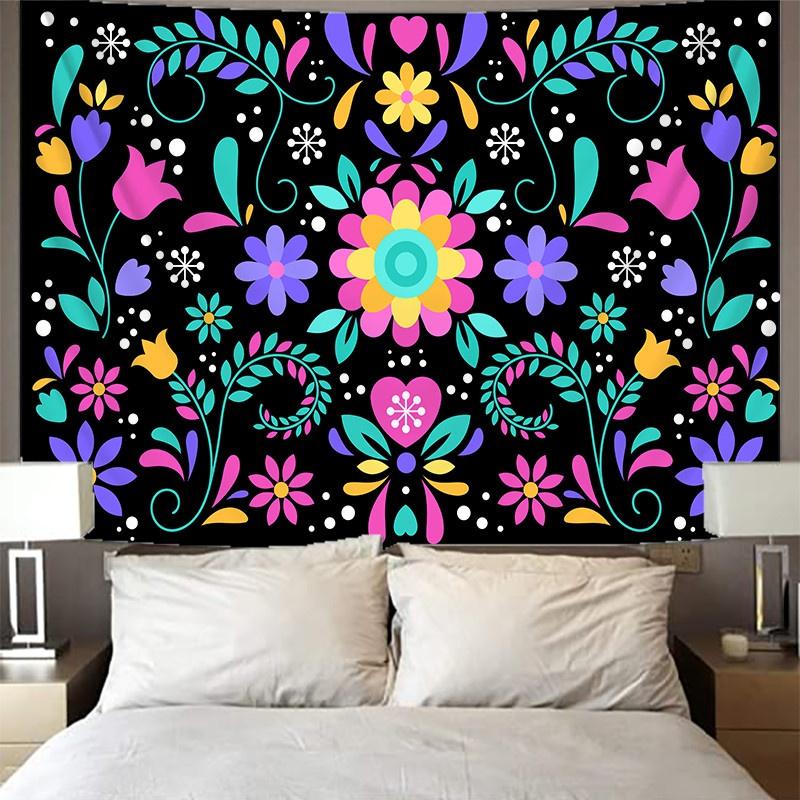 Heimdekoration, Wandbehang, Blumen-Wandteppich, Wunder-Wandteppich, Mandala-Wandteppich, Kunst-Wandbehang, Wandteppich, Moda, 230 x 180 cm
