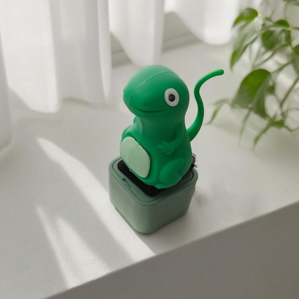 Lizard Sound Button Keychain Toy, Decompression Voice Pendant with Type-C Charging, Fun Desk Decoration Stress Reliever