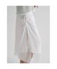 8SECONDS Sheer Layered Skirt (Solid) White