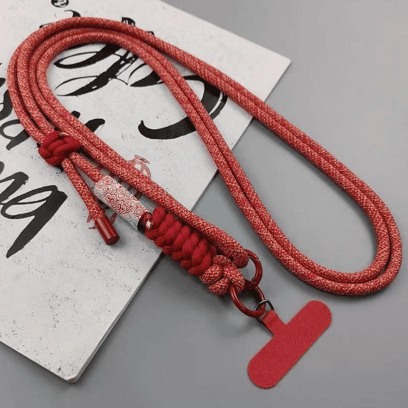 Ins Chinese Style Mobile Phone Lanyard Crossbody Adjustable Strap Couple Cellphone Hanging Decoration Climbing Anti-lost Rope