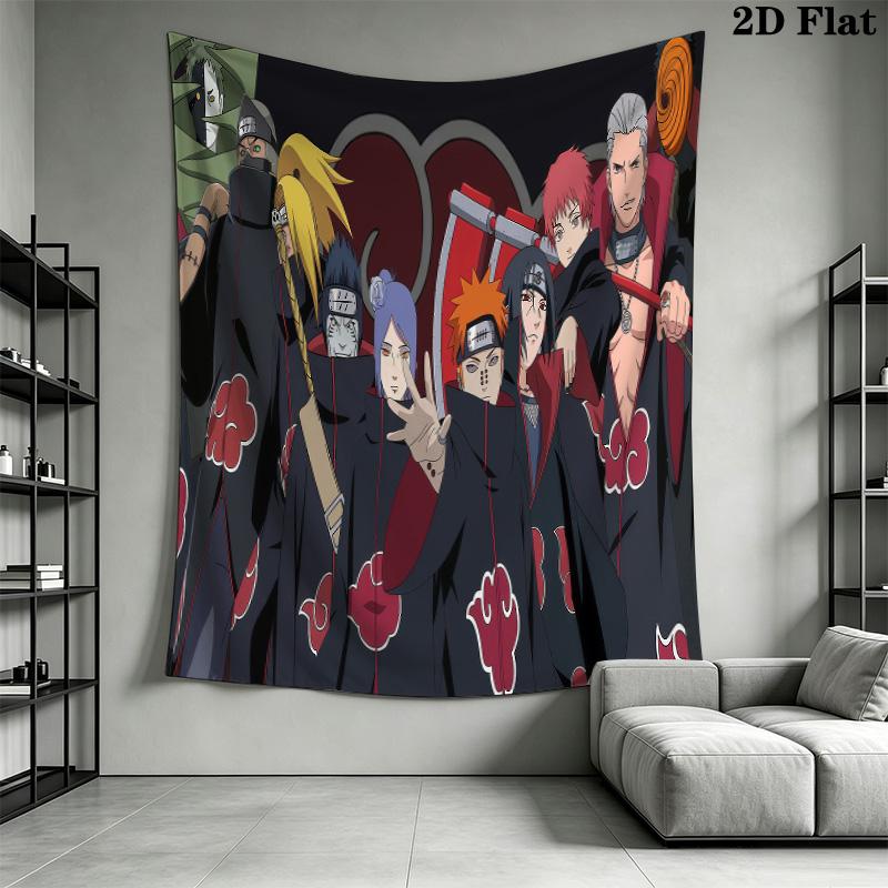 Naruto Wall Tapestry Aesthetic Wall Hanging Printed Fabric Blanket Decorative Tapestries For Bedroom Living Room Home Decor