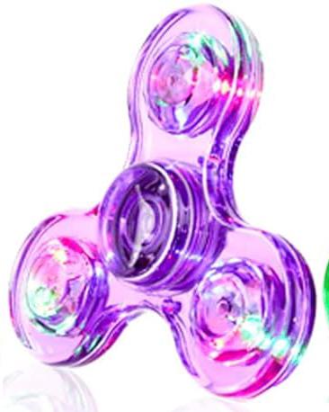 Crystal Luminous Led Light Fidget Spinner Hand Top Spinners Glow In Dark Edc Stress Relief Toys Kinetic Gyroscope For Children