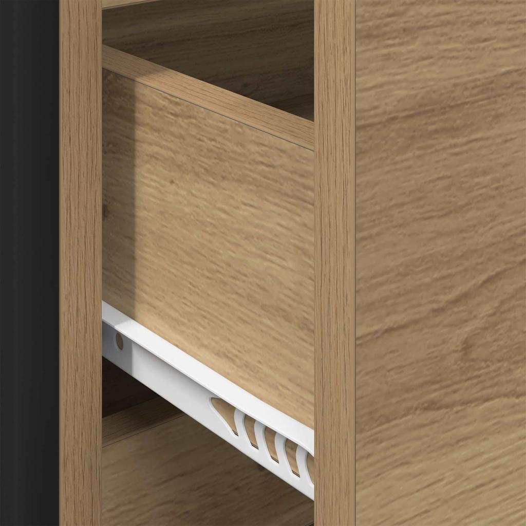 Sideboard Handcrafted Oak Style 79 x 36 x 75.5 cm Engineered Wood
